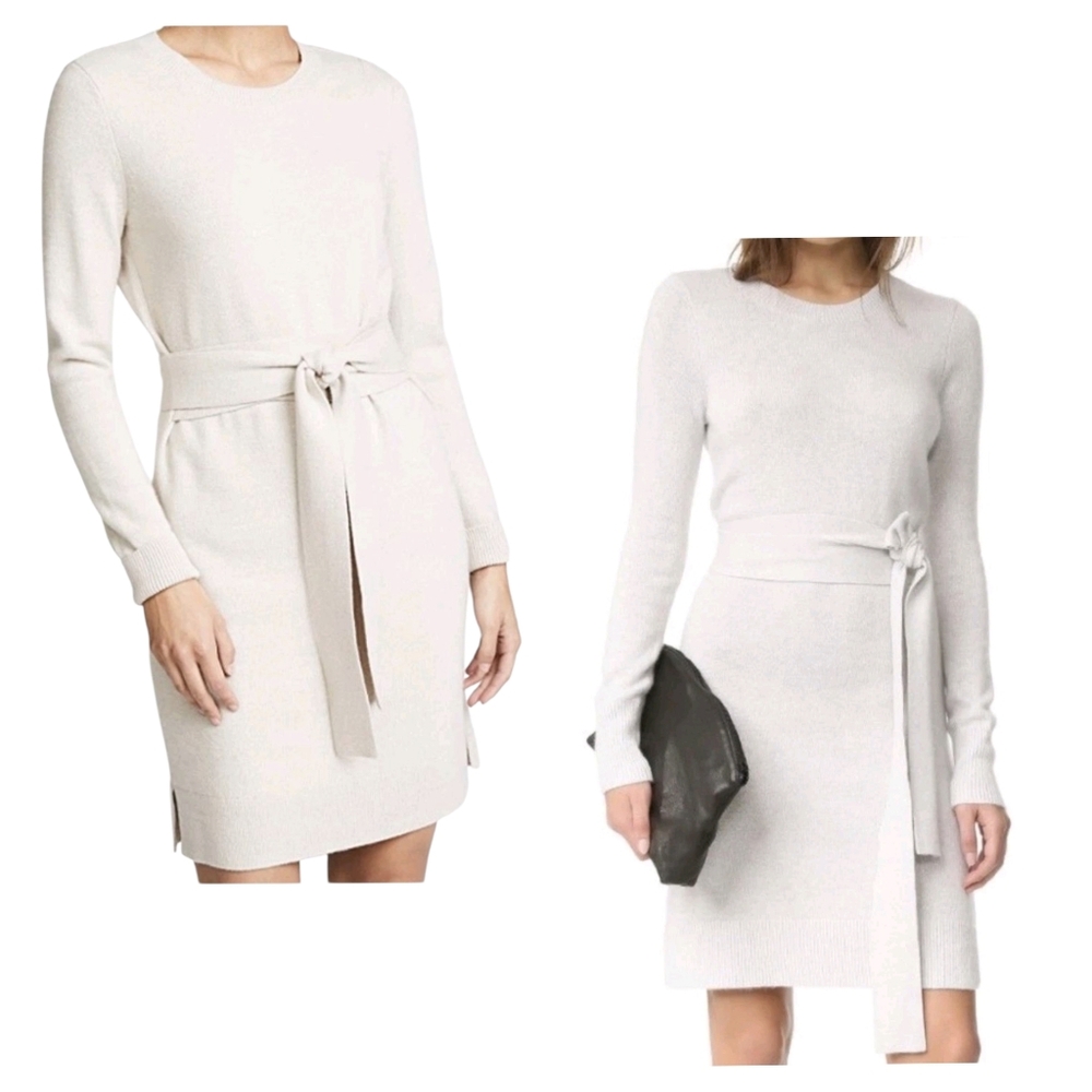 Club Monaco REMLEE SWEATER DRESS SAND HEATHER Size Small Wool Cashmere Blend. - Picture 2 of 10